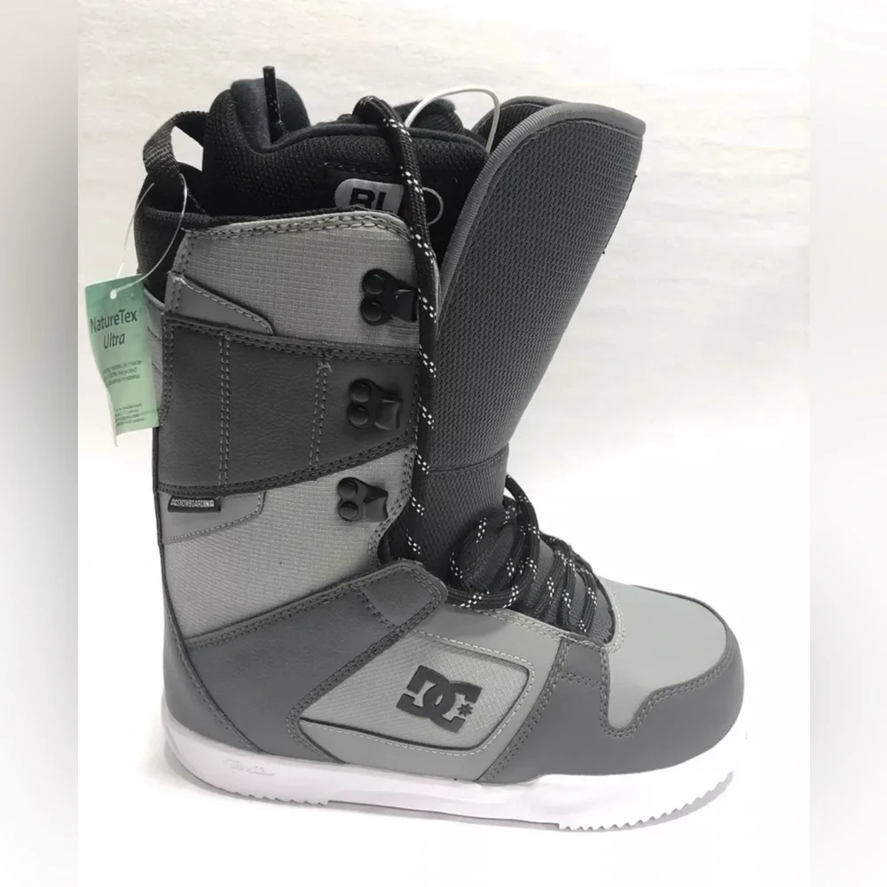 DC Phase Men’s Grey Snowboard Boots, Size 7M